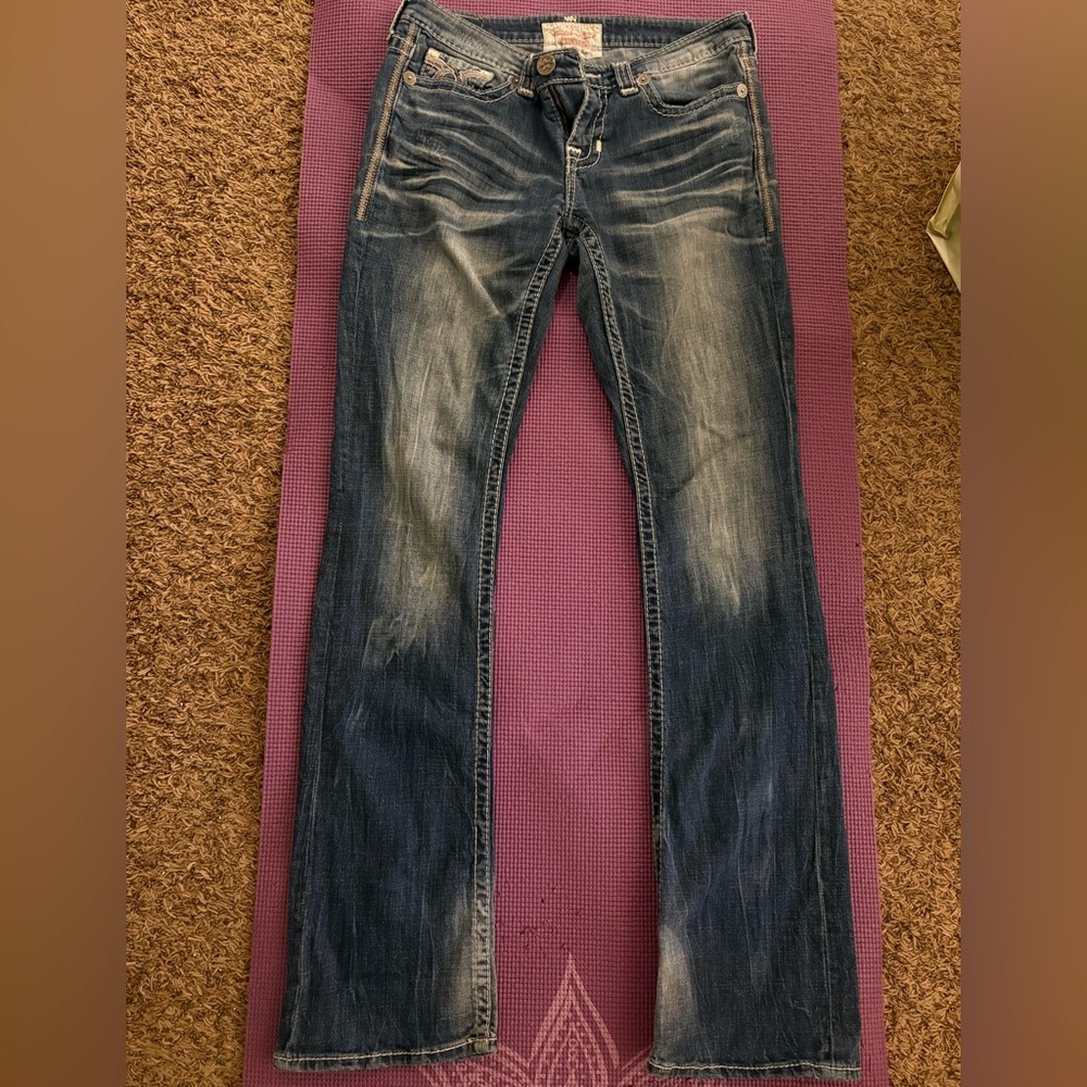 EUC women’s BIG STAR Maddie Boot Jeans 29xl long tall bling flap pocket